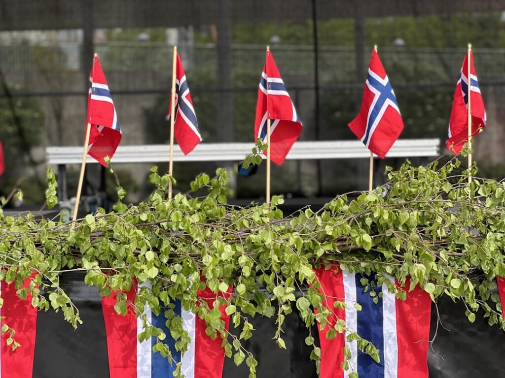 Photo traditional norwegian christmas foods
