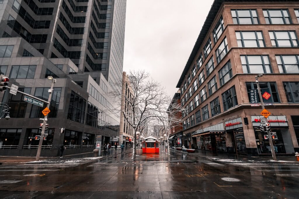 Photo Snowy streets