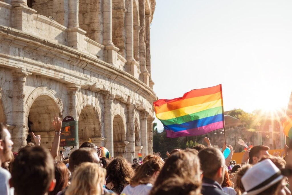 Photo Rainbow flag