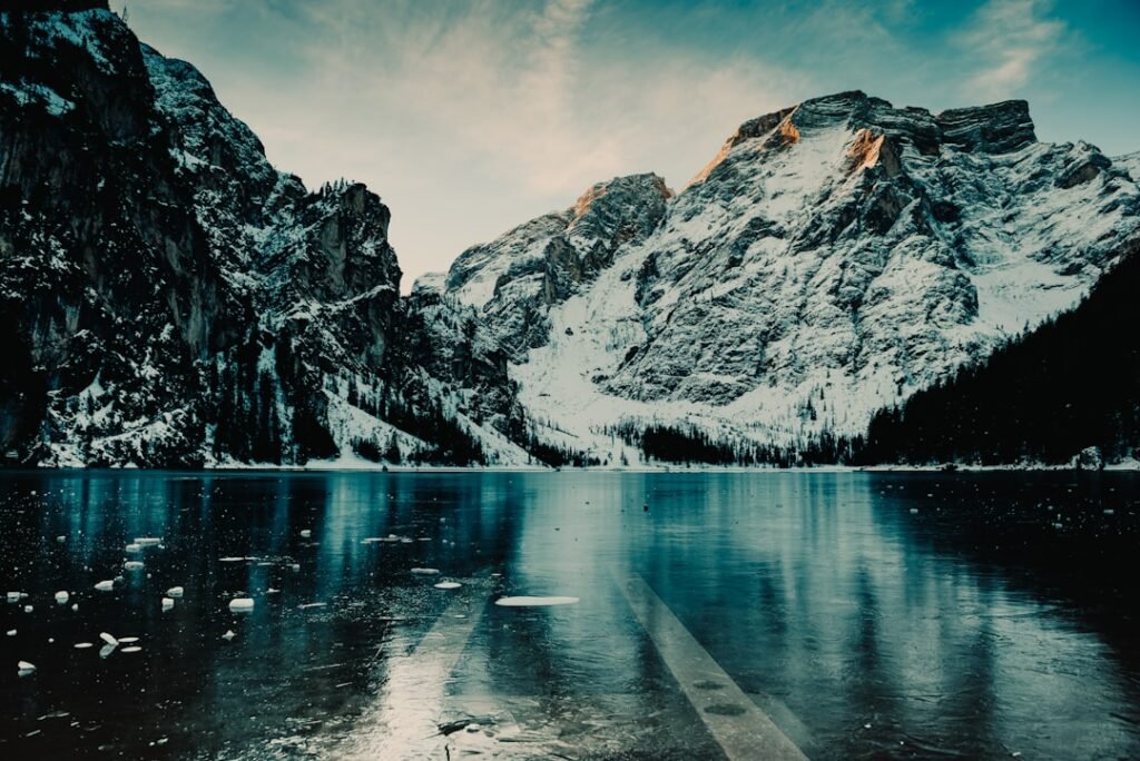 Photo mountains, snow