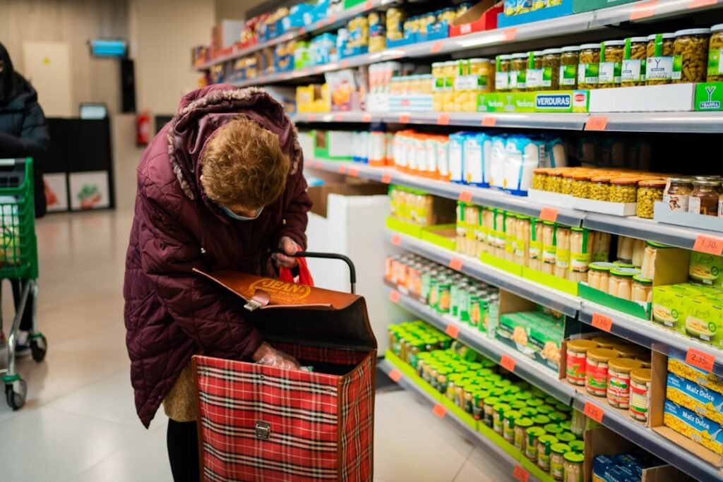 Photo Nouns: butter, shortage, supermarket Image: Empty Shelves
