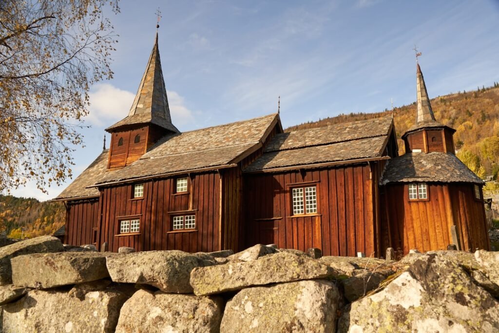 Photo Norwegian architecture: Stave church