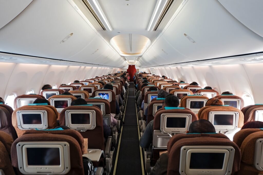 Photo airplane cabin