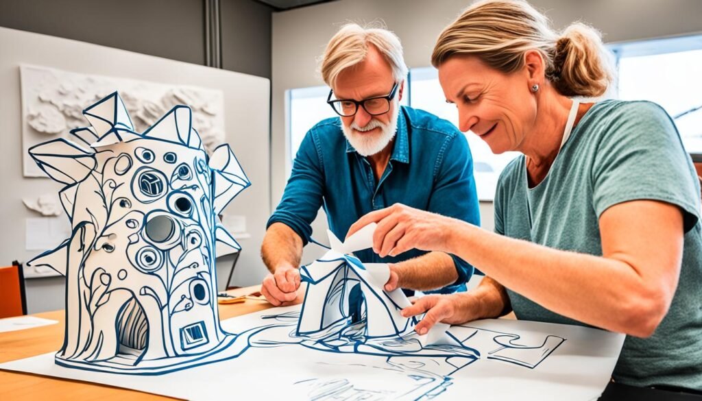 参与展览的纸艺创作者与挪威艺术家