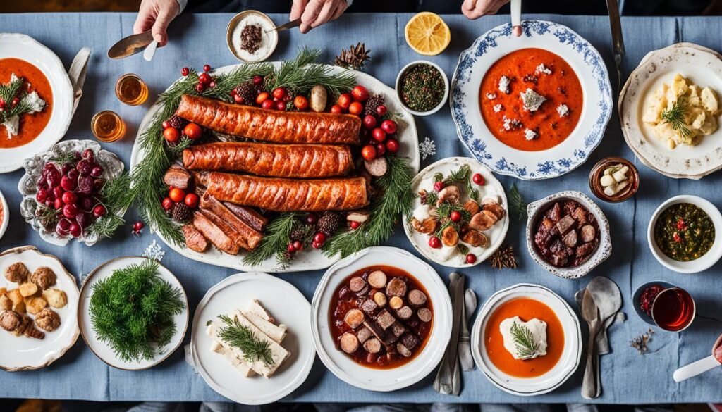 圣诞自助餐：挪威的丰盛节日大餐