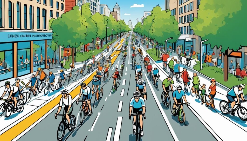 城市自行车道布局