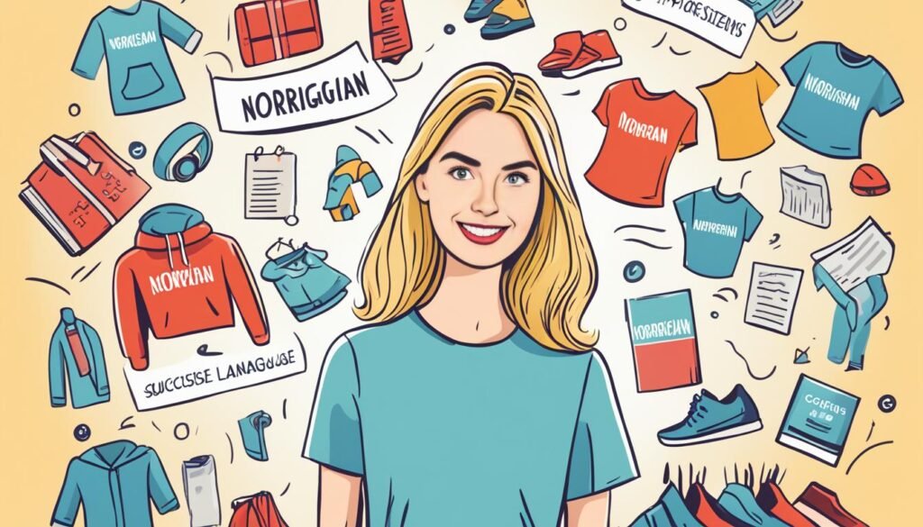 如何学习用于购物衣物的挪威语