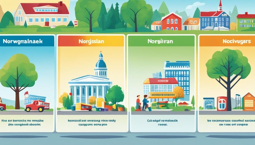 学习挪威语：描述你的邻里的词汇