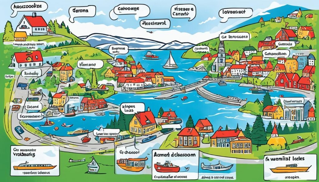 学习挪威语：描述地点与空间的词汇