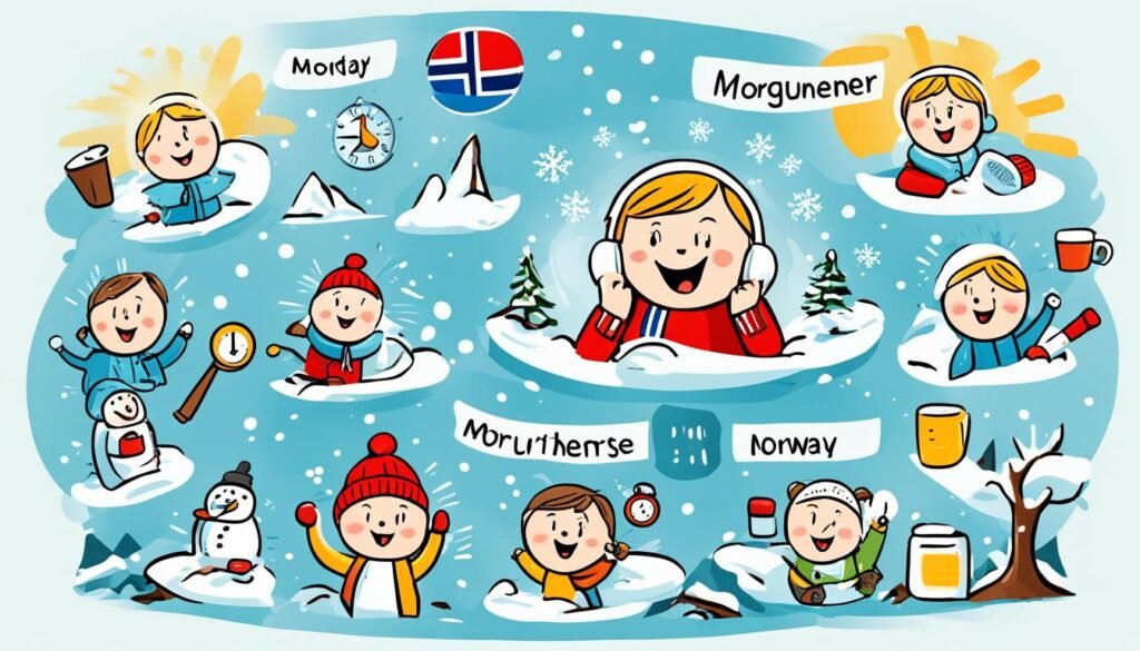 学习挪威语：描述早晨例行公事的词汇