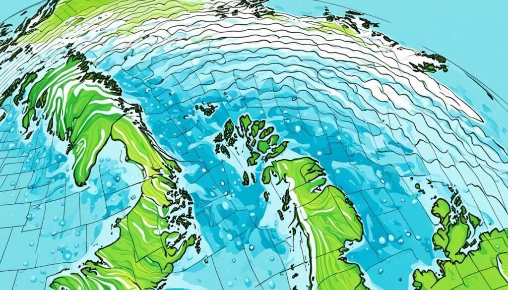 挪威气候的地理分布图