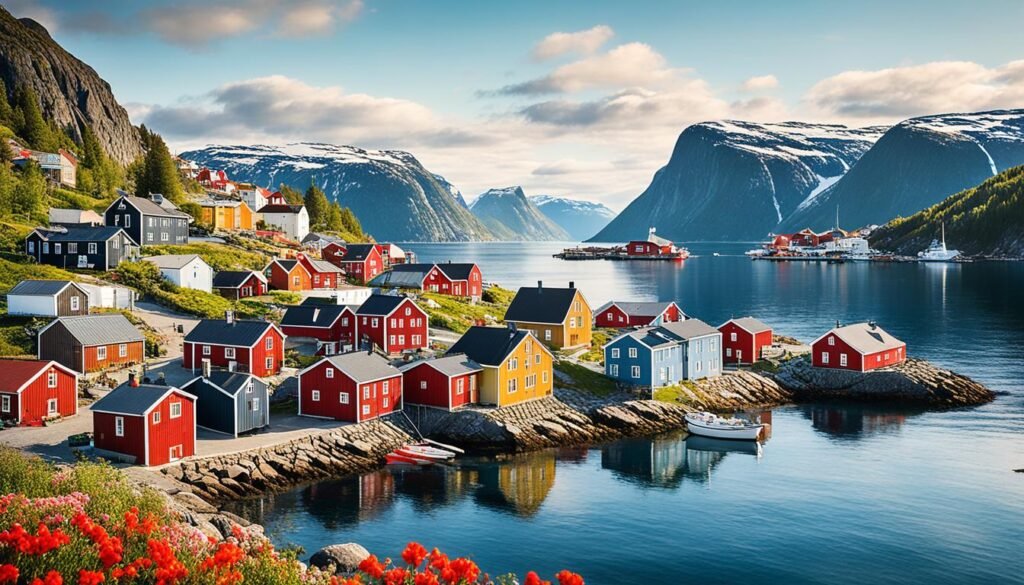 挪威海岸村庄的生活