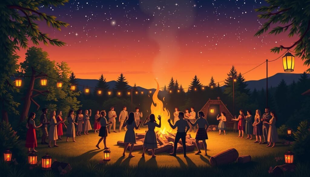 夜晚仪式的庆祝活动