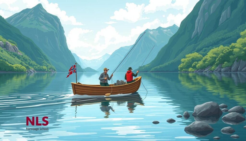 抛出钓线与传统：挪威钓鱼习俗